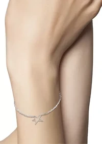 Sterling Silver Open Star Bracelet