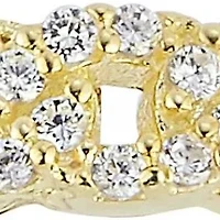 Sterling Silver Pave Curb Chain Link Band Ring