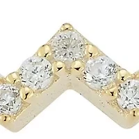 Sterling Silver Pave Zigzag Band Ring