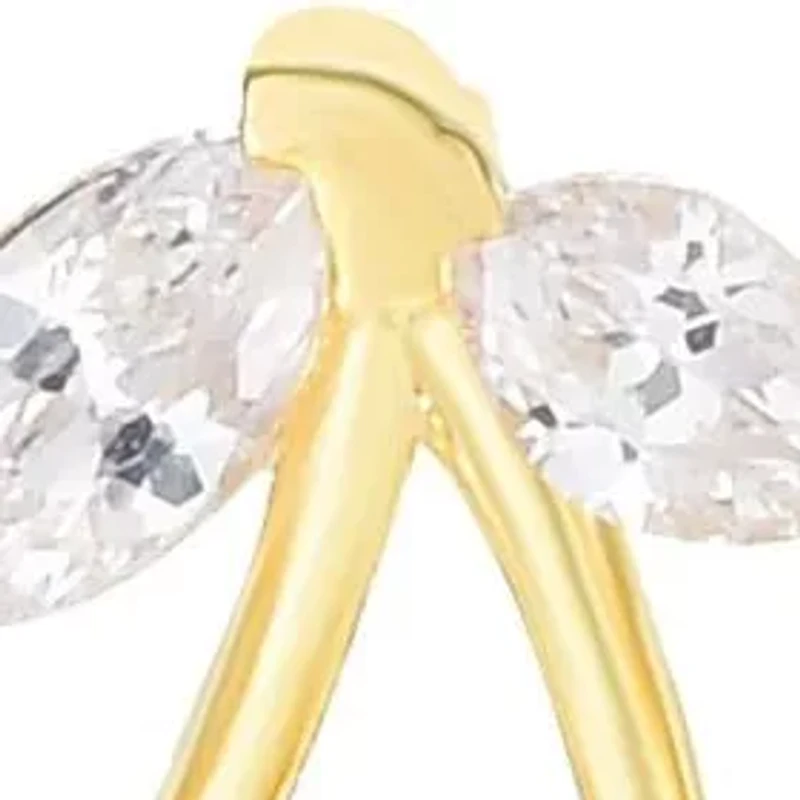 Sterling Silver CZ and Pearl Cherry Stud Earrings