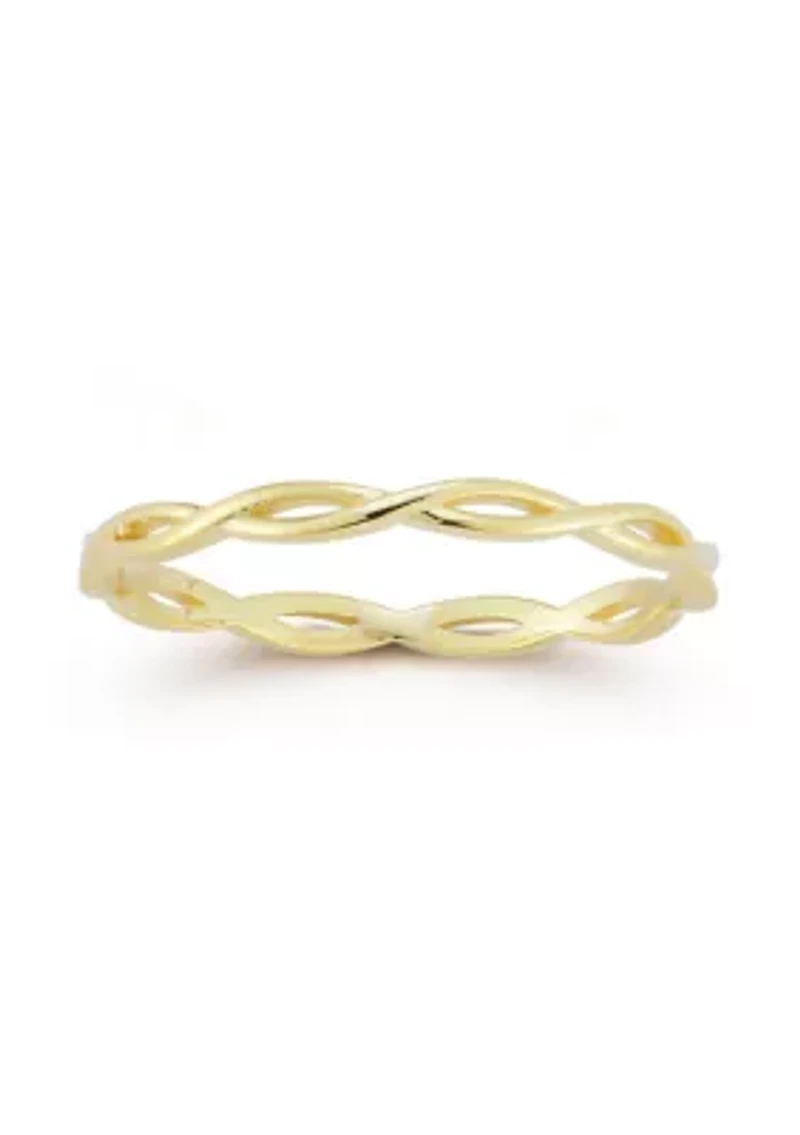 Sterling Silver Infinity Twist Band Ring