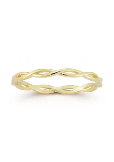 Sterling Silver Infinity Twist Band Ring