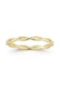 Sterling Silver Infinity Twist Band Ring
