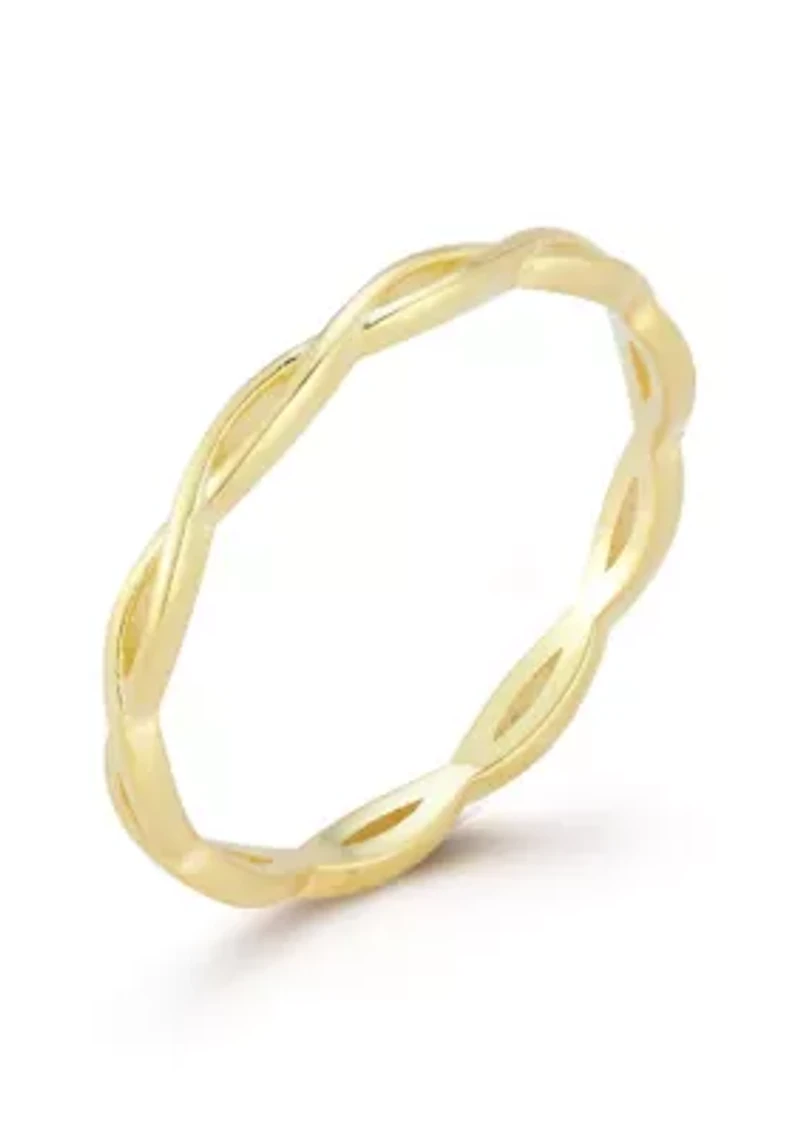 Sterling Silver Infinity Twist Band Ring