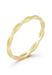 Sterling Silver Infinity Twist Band Ring