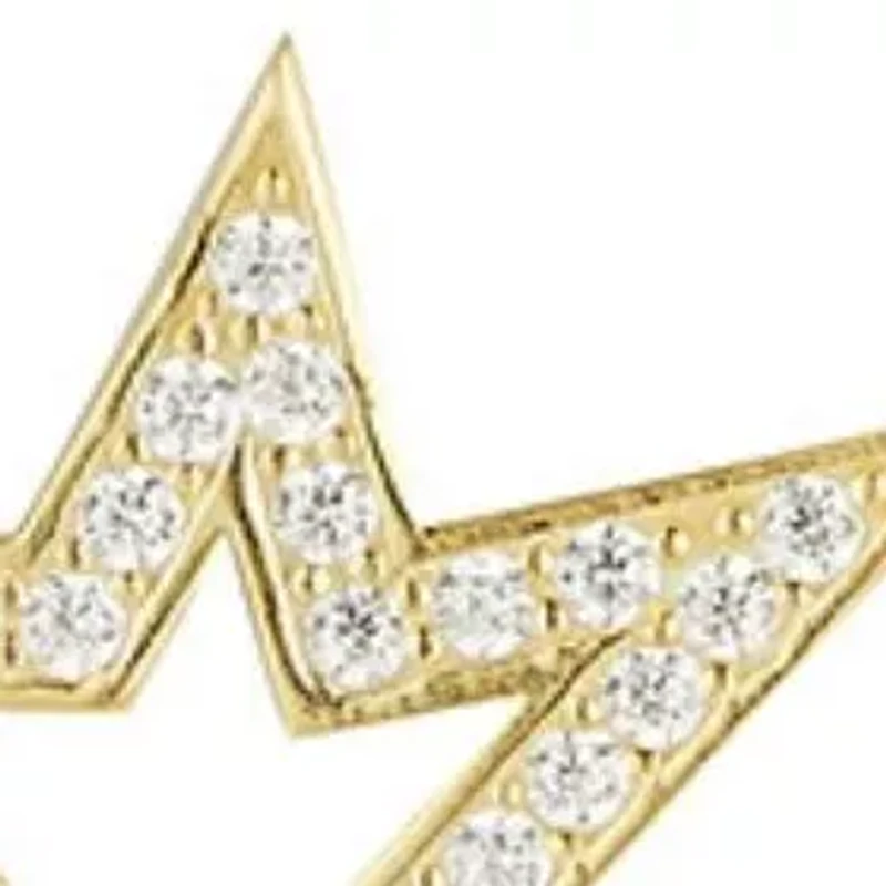 Sterling Silver Pave Open Star Pendant Necklace