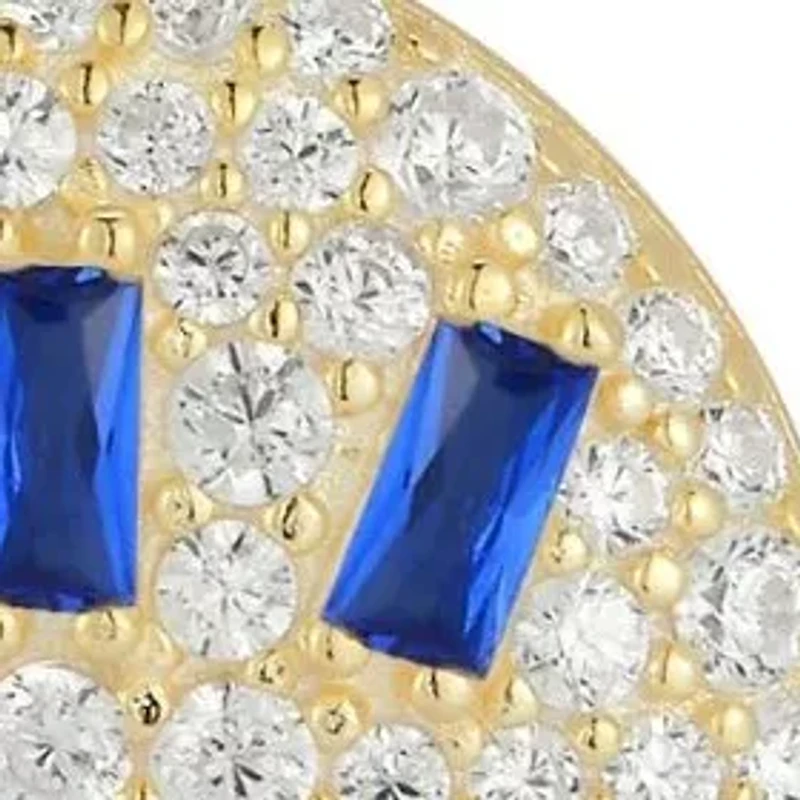 Sterling Silver CZ Mushroom Pendant Necklace