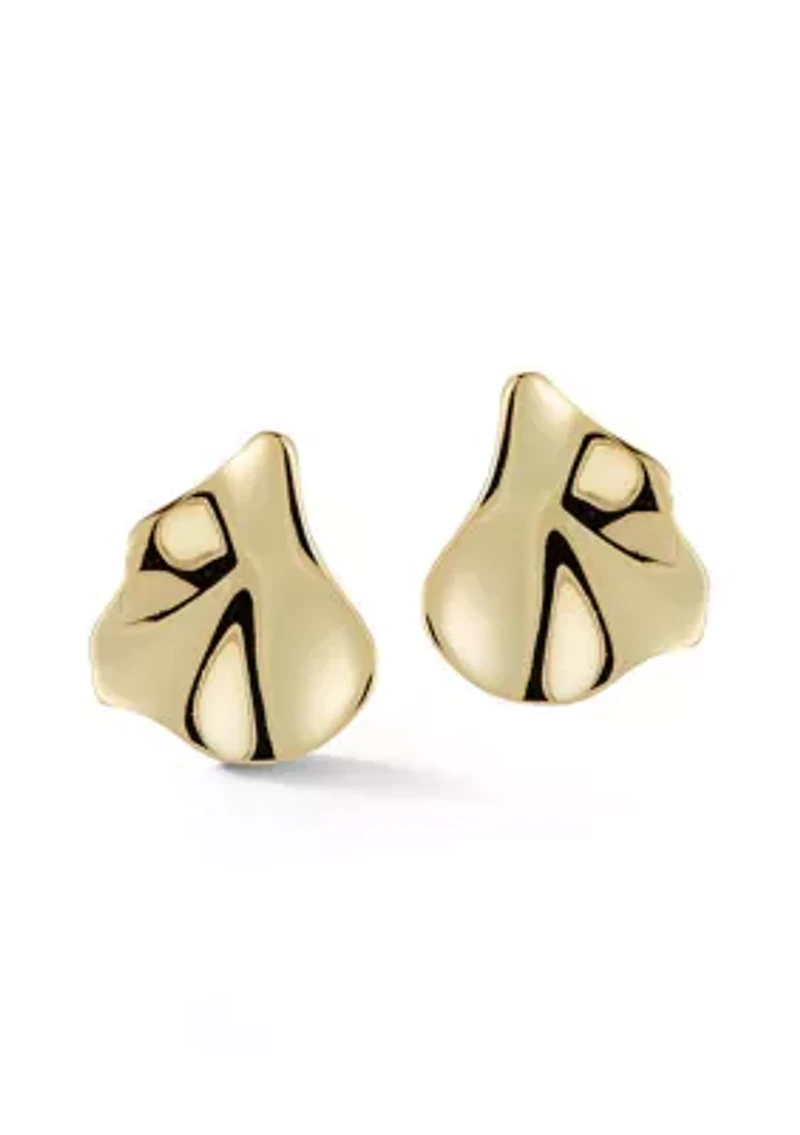 Sterling Silver Wave Stud Earrings