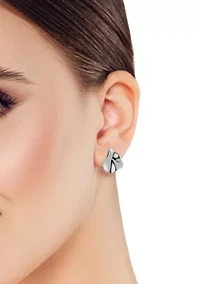 Sterling Silver Wave Stud Earrings