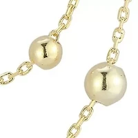 Sterling Silver Double Layer Ball Station Necklace