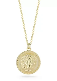 Sterling Silver 3D Lion Head Medallion Necklace