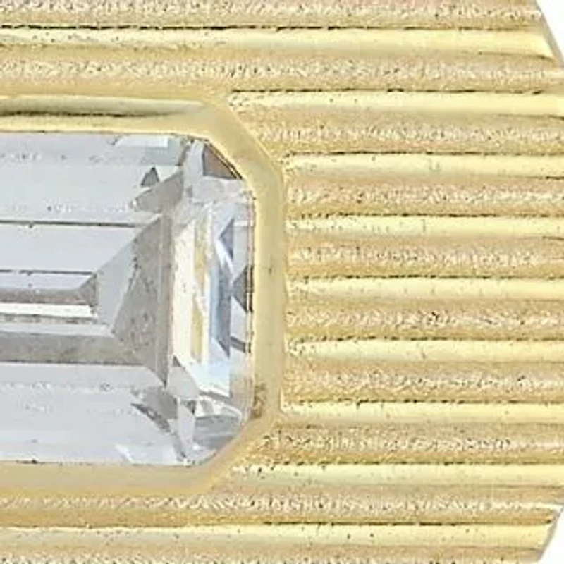 Sterling Silver Emerald Cut CZ Medallion Necklace