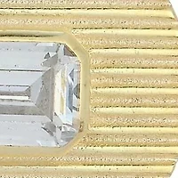 Sterling Silver Emerald Cut CZ Medallion Necklace