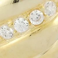 Sterling Silver CZ Bold Twist Hoop Earrings