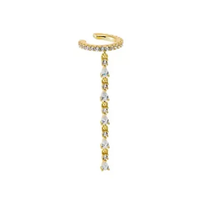 CZ Marquise Tennis Drop Ear Cuff