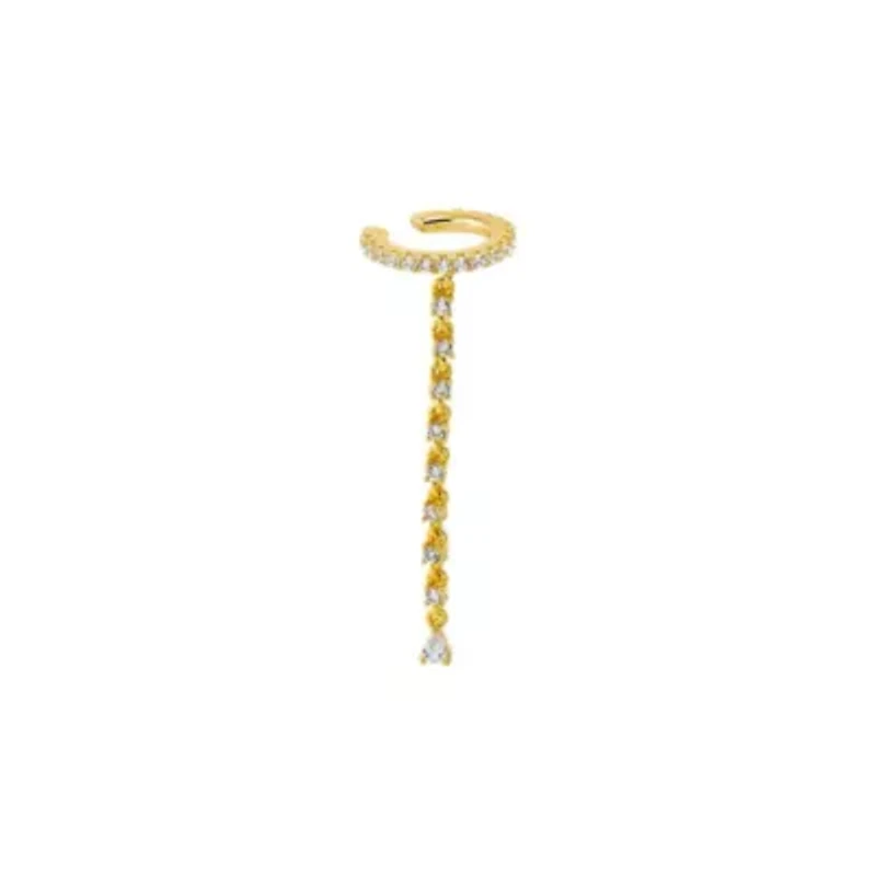 CZ Tennis Drop Ear Cuff