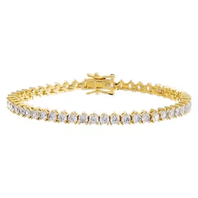 Thin Three Prong Tennis Bracelet