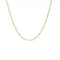 Solid Bar X Ball Chain Necklace