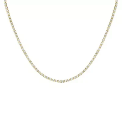 CZ Oval Four Prong Tennis Necklace