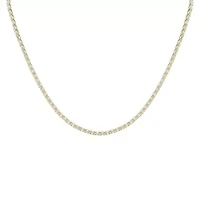 CZ Oval Four Prong Tennis Necklace