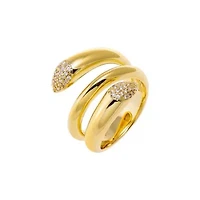 Pave Claw Looped Wrap Ring