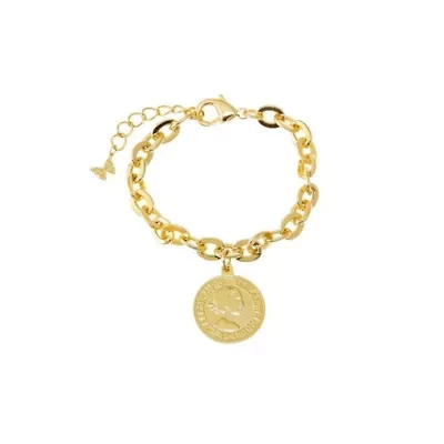 Vintage Coin Box Link Chain Bracelet