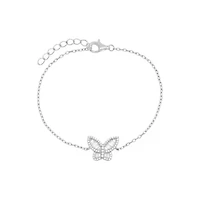 Baguette X Pave Butterfly Bracelet