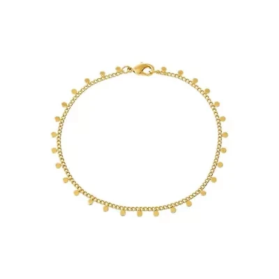 Solid Dangling Discs Cuban Link Bracelet
