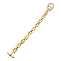 Pave Accented Mariner Toggle Bracelet