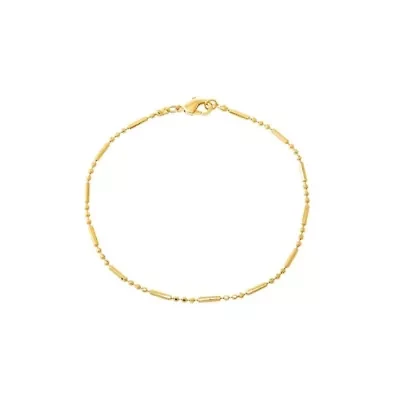 Solid Bar X Ball Chain Bracelet