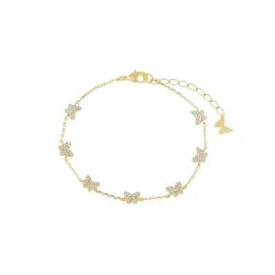 Multi Pave Butterfly Bracelet
