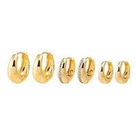 Solid/Pave Graduated Huggie Earring Combo Set