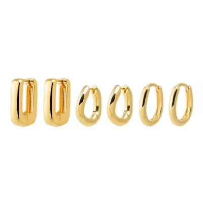 The Solids Huggie Earring Combo Set