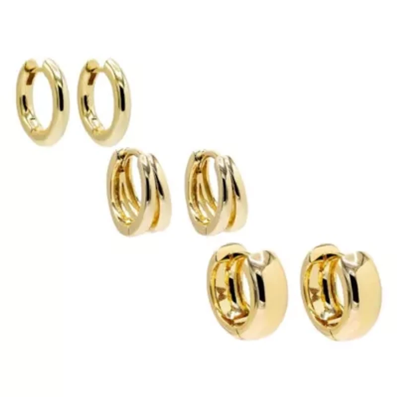 Solid Classic Huggie Earring Combo Set