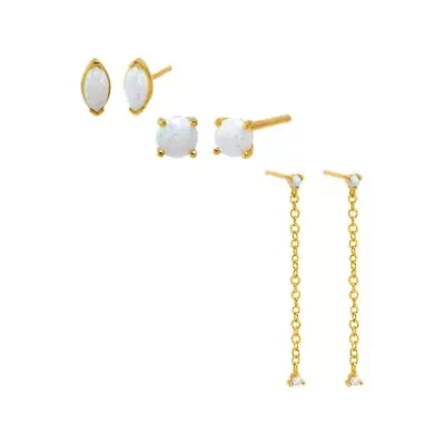 Hints Of Opal Stud Earring Combo Set