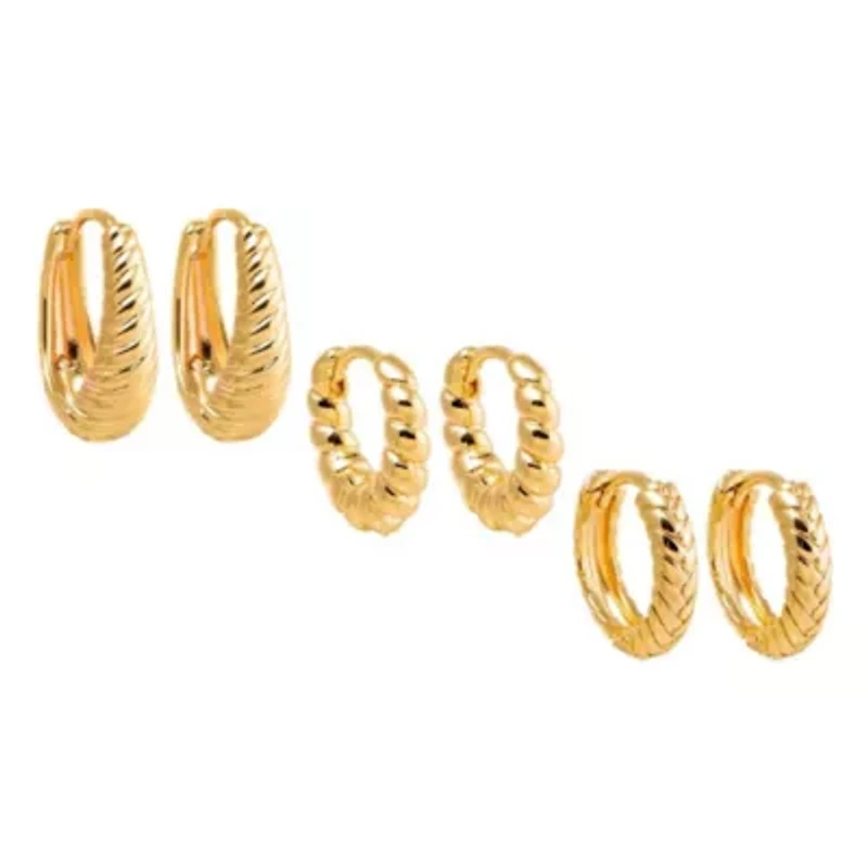 All The Solids Huggie Earring Combo Set