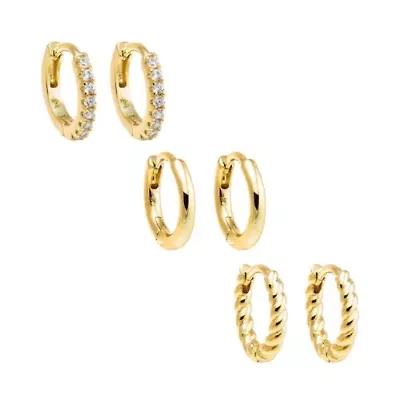 The Necessities Huggie Earring Combo Set