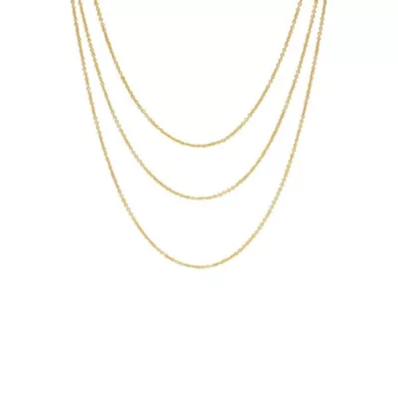 Dainty Cable Chain Necklace Combo Set