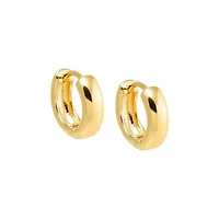 Mini Wide Round Solid Huggie Earring
