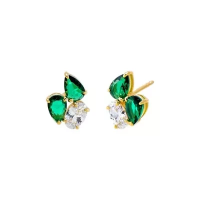 Colored Multi Shape CZ Stud Earring