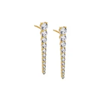 Graduated Tennis Drop Stud Earring