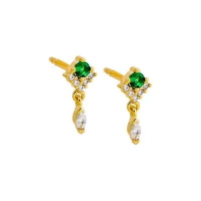 Colored Mini CZ Shaker Stud Earring