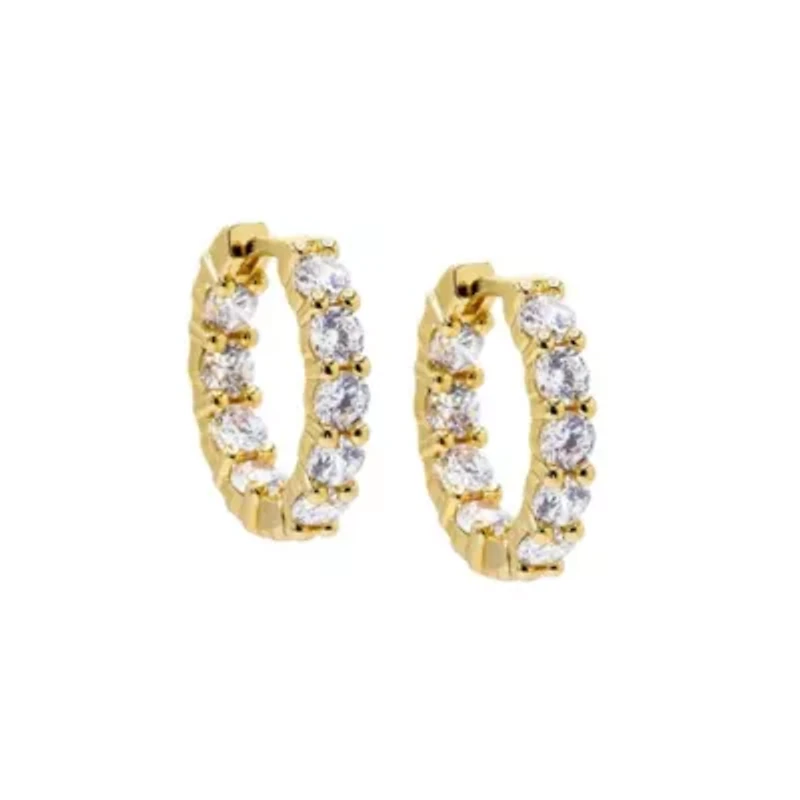 Mini CZ Tennis Huggie Earring