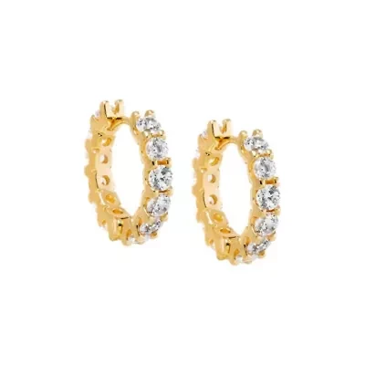 CZ Fancy Hoop Earring
