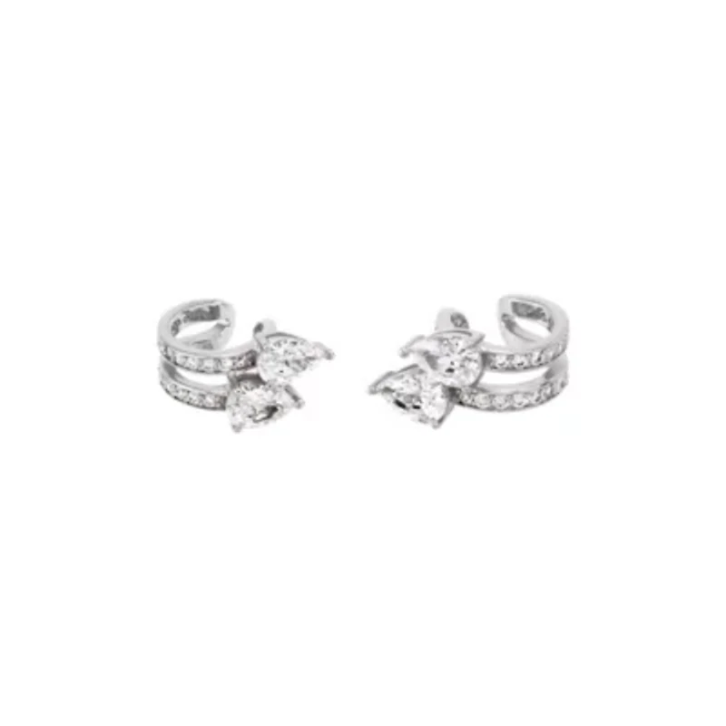 CZ Teardrop Double Fancy Ear Cuff