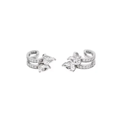 CZ Teardrop Double Fancy Ear Cuff