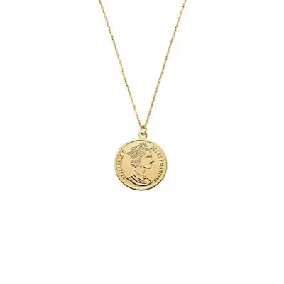 Large Vintage Coin Pendant Necklace