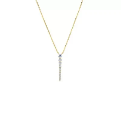 Graduated Tennis Drop Necklace