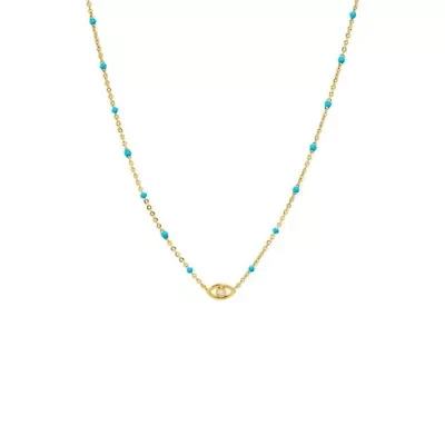 Evil Eye Turquoise Beaded Necklace