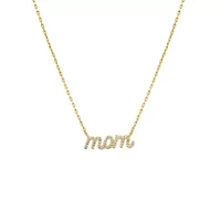 Pave Lowercase Mom Necklace